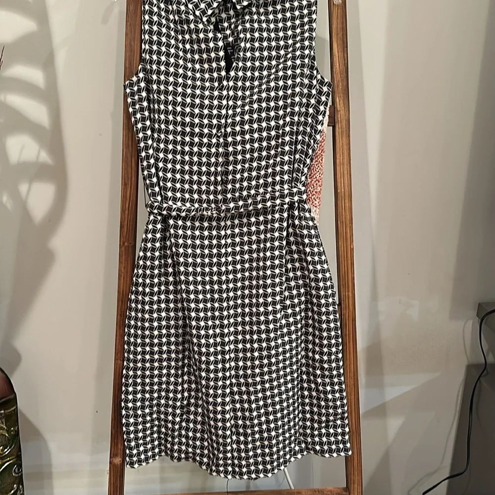 TALBOTS cotton silk shawl collar dress 8 - Picture 5 of 9
